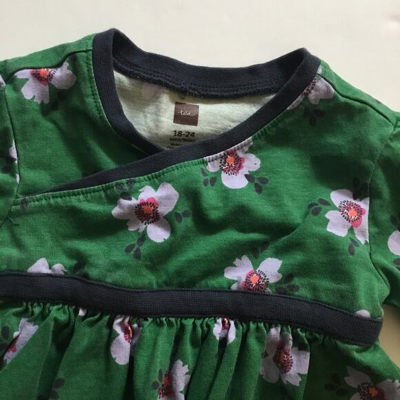 Tea Collection Kelvingrove floral wrap neck dress - Picture 4 of 4